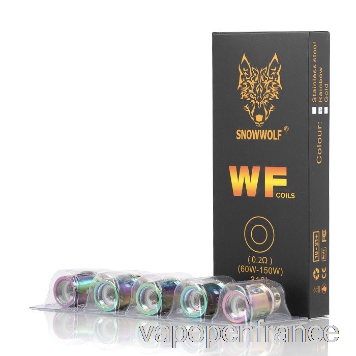 Bobines De Remplacement Snowwolf Wolf Wf Bobines 0,2ohm Wf (arc-en-ciel) Stylo Vape